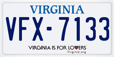 VA license plate VFX7133