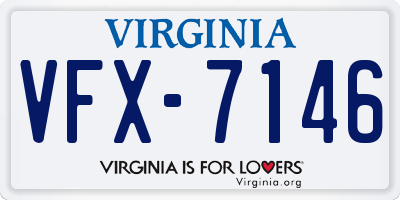 VA license plate VFX7146