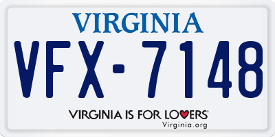 VA license plate VFX7148