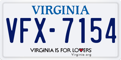 VA license plate VFX7154