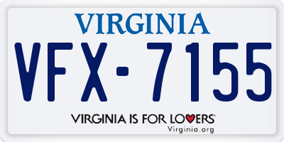 VA license plate VFX7155