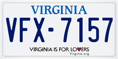 VA license plate VFX7157