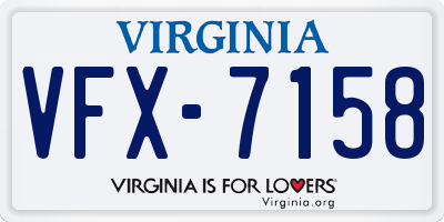 VA license plate VFX7158