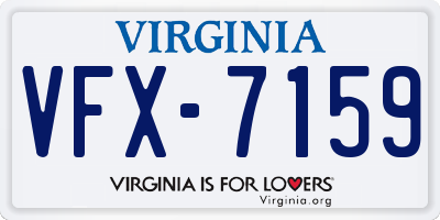 VA license plate VFX7159