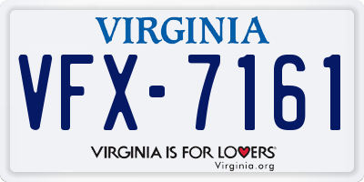 VA license plate VFX7161