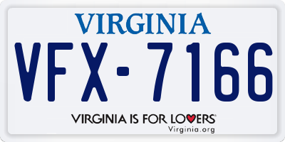 VA license plate VFX7166