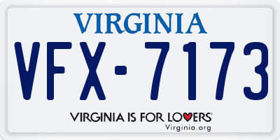 VA license plate VFX7173