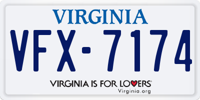 VA license plate VFX7174