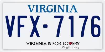VA license plate VFX7176