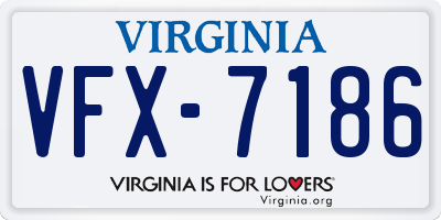 VA license plate VFX7186