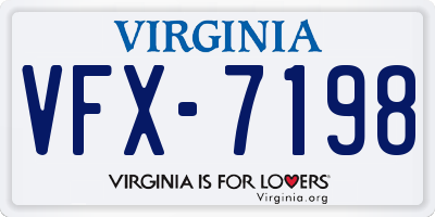 VA license plate VFX7198