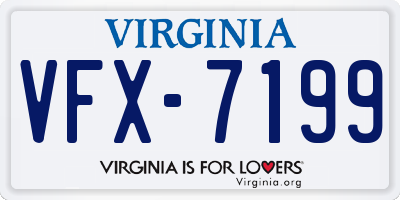 VA license plate VFX7199