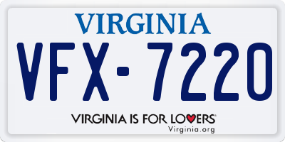 VA license plate VFX7220