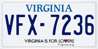 VA license plate VFX7236