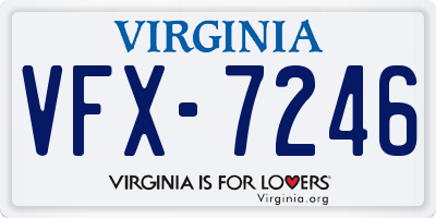 VA license plate VFX7246