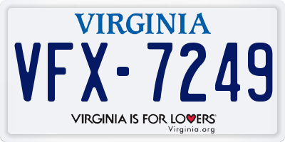 VA license plate VFX7249