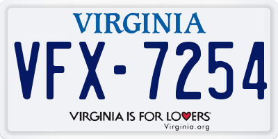 VA license plate VFX7254
