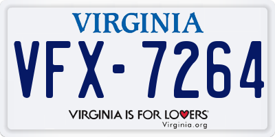 VA license plate VFX7264
