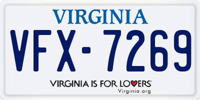 VA license plate VFX7269