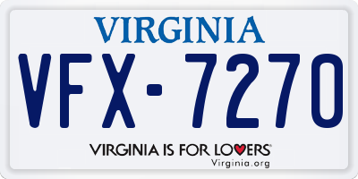 VA license plate VFX7270
