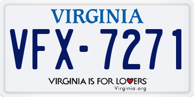 VA license plate VFX7271