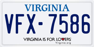 VA license plate VFX7586