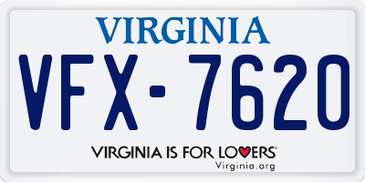 VA license plate VFX7620