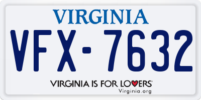 VA license plate VFX7632