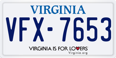 VA license plate VFX7653