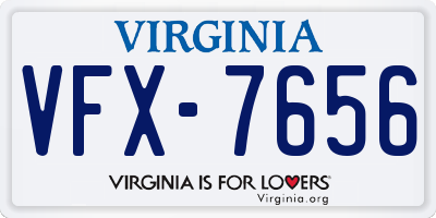VA license plate VFX7656