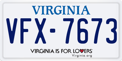 VA license plate VFX7673