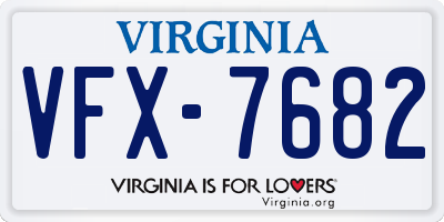 VA license plate VFX7682