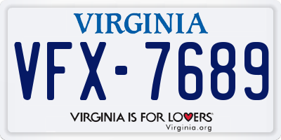VA license plate VFX7689