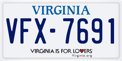 VA license plate VFX7691