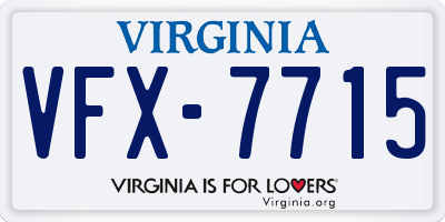 VA license plate VFX7715