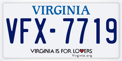 VA license plate VFX7719