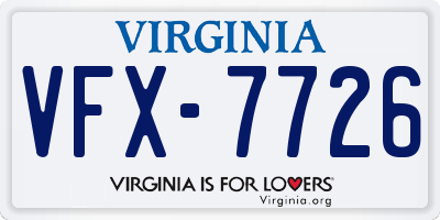 VA license plate VFX7726