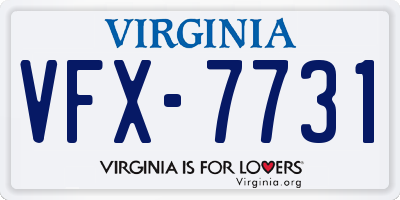 VA license plate VFX7731