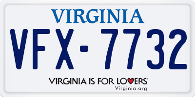 VA license plate VFX7732