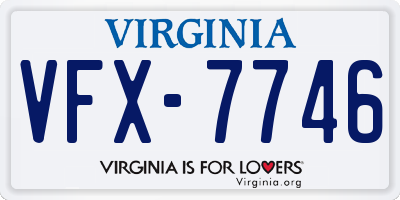VA license plate VFX7746