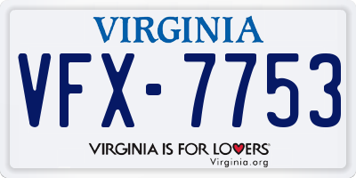 VA license plate VFX7753