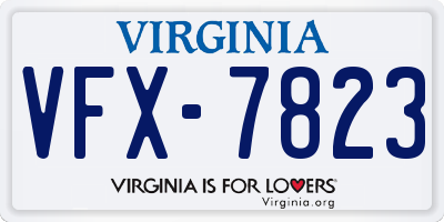 VA license plate VFX7823