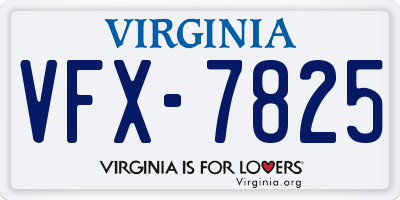 VA license plate VFX7825