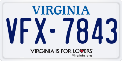 VA license plate VFX7843