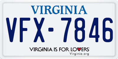 VA license plate VFX7846