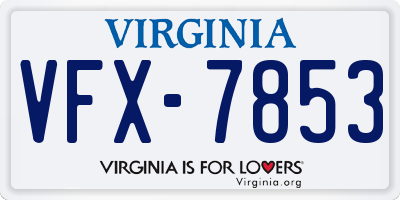 VA license plate VFX7853