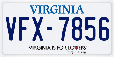 VA license plate VFX7856