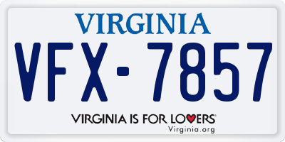 VA license plate VFX7857