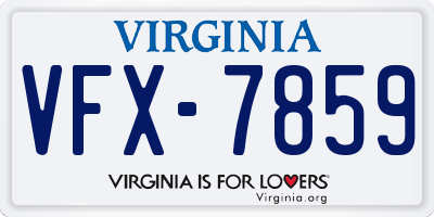 VA license plate VFX7859