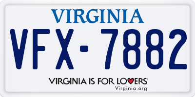 VA license plate VFX7882